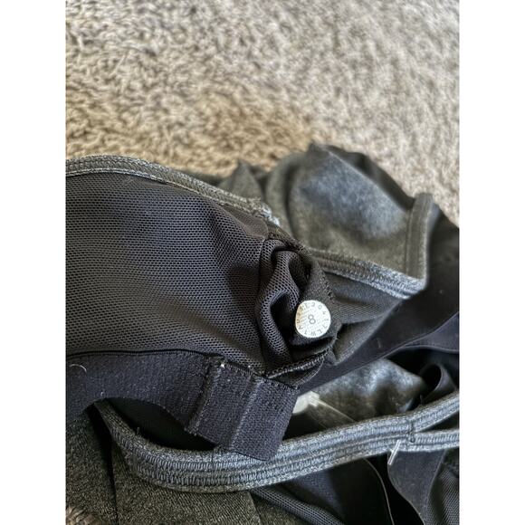 Lululemon Power Pose Heathered Black Gray Tank Light Support for A/B Cup Size 8 - Picture 6 of 6
